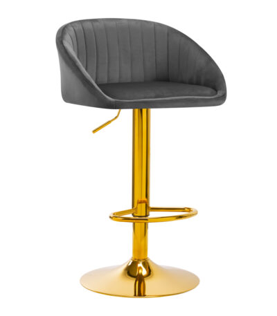 4Rico Bar Hocker Qs-B16G Grigio Velluto