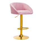 4Rico Bar Hocker Qs-B16G Velluto Rosa