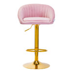 4Rico Bar Hocker Qs-B16G Velluto Rosa 1