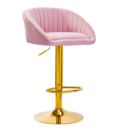 4Rico Bar Hocker Qs-B16G Velluto Rosa