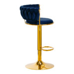 4Rico Bar Hocker Qs-B313A Velluto Blu Navy 1