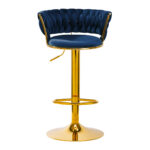 4Rico Bar Hocker Qs-B313A Velluto Blu Navy 2