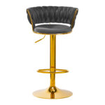 4Rico Bar Hocker Qs-B313A Velluto Grigio 2