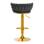4Rico Bar Hocker Qs-B313A Velluto Grigio 3