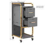 Carrello Parrucchiere Gabbiano Solo Grigio Oro 7