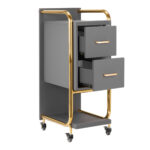 Carrello Parrucchiere Gabbiano Solo Grigio Oro 1