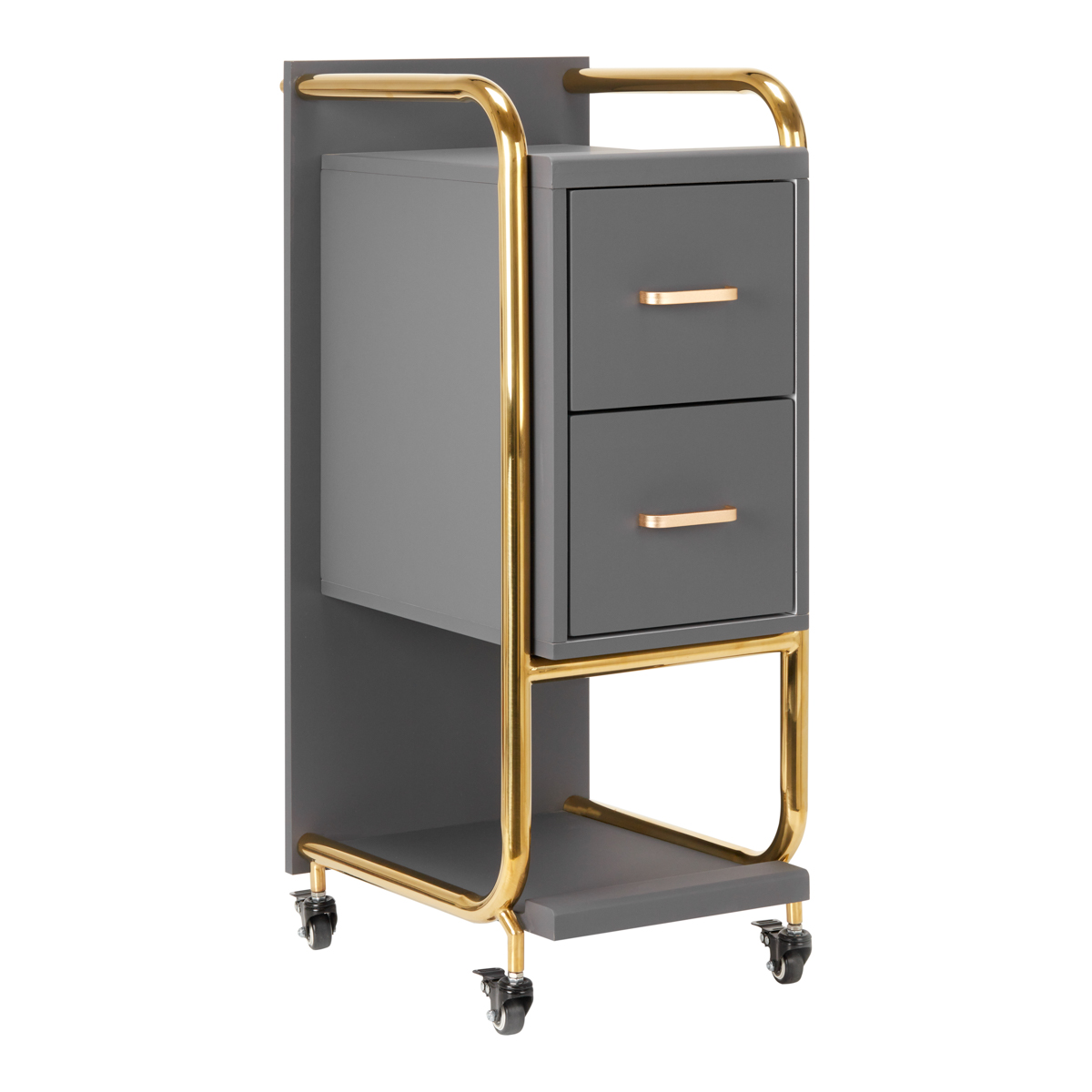 Carrello Parrucchiere Gabbiano Solo Grigio Oro Carrello Parrucchiere Gabbiano Solo Grigio Oro