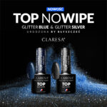 Claresa Top No Wipe 5G Glitter Argento 1