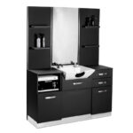 Consolle Da Barbiere Gabbiano B085 Con Lavabo Nero