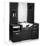 Consolle Da Barbiere Gabbiano B085 Con Lavabo Nero 1