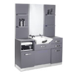 Consolle Da Parrucchiere Gabbiano Con Lavabo B085 Grigio
