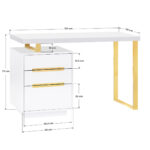 Cosmetic Desk 3311G Oro Bianco 1