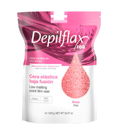 Depilflax 100 Cera Depilatoria Flessibile A Basso Punto Di Fusione Rosa Perlato Rugiada 1000 G