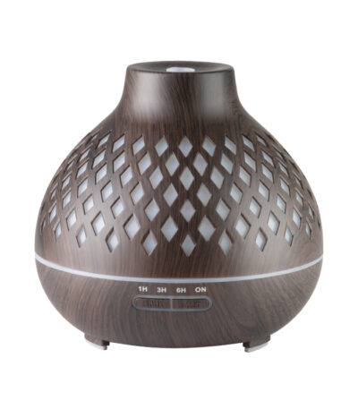 Diffusore Di Aromi Umidificatore Aria Spa 10 Legno Scuro 400Ml + Timer