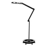 Elegante Lampada Con Lente D'Ingrandimento 60 Led Smd 5D Nera 6025 Con Treppiede 2