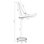 Elegante Lampada Da Officina A Led 801-S Con Treppiede Bianco Standard 7