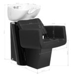 Gabbiano Helsinki Black Hairdressing Hair Wash Unit 9
