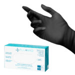Guanti Monouso Diagnostici In Nitrile All4Med Neri L 10X100 Pezzi 2