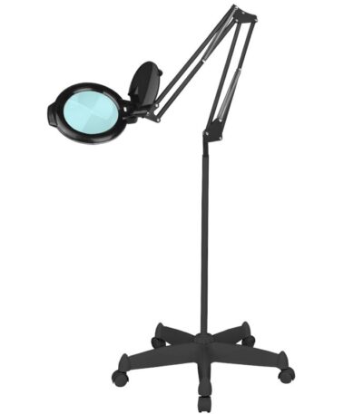 Lampada Con Lente D'Ingrandimento A Led Nera Moonlight 8012/5 Con Treppiede