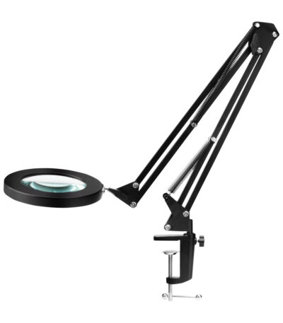 Lampada Da Tavolo Con Ingrandimento A Led Nera Glow 308