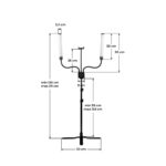 Lampada Led Per Ciglia E Trucco Polluks Iv Tipo Msp-Mj-02 Nera Con Telecomando 4