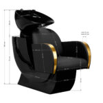 Lavatesta Per Parrucchiere Gabbiano Malaga Oro E Nero 8