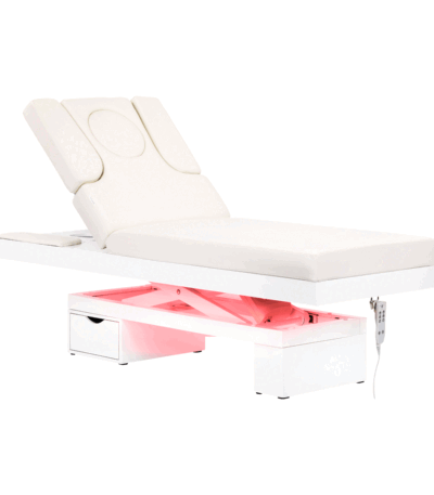 Lettino Cosmetico Spa Azzurro 815B Bianco Luminoso Riscaldato