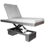 Lettino Cosmetico Spa Azzurro Wood 815B Riscaldato Grigio Chiaro 1