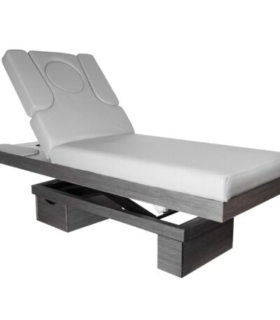 Lettino Cosmetico Spa Azzurro Wood 815B Riscaldato Grigio Chiaro