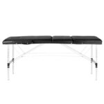 Lettino Da Massaggio Comfort Nero A 3 Sezioni In Alluminio 3
