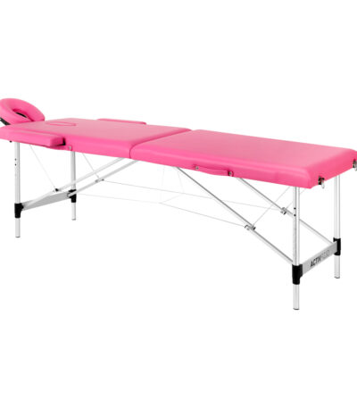 Lettino Da Massaggio Pieghevole In Alluminio Activ Fizjo Comfort 2 Segmenti Rosa