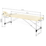 Lettino Da Massaggio Pieghevole In Alluminio Balance 2 Segmenti Crema 16
