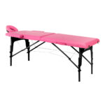 Lettino Da Massaggio Pieghevole In Legno Activ Fizjo Comfort 2 Segmenti Rosa Nero Legno