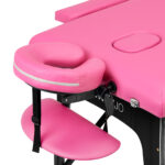 Lettino Da Massaggio Pieghevole In Legno Activ Fizjo Comfort 2 Segmenti Rosa Nero Legno 2