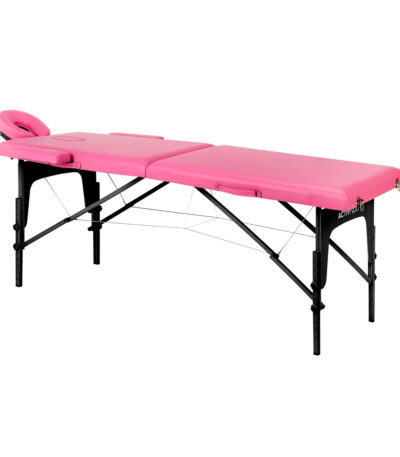 Lettino Da Massaggio Pieghevole In Legno Activ Fizjo Comfort 2 Segmenti Rosa Nero Legno