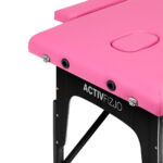 Lettino Da Massaggio Pieghevole In Legno Activ Fizjo Comfort 2 Segmenti Rosa Nero Legno 4