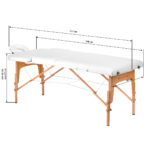 Lettino Da Massaggio Pieghevole In Legno Balance A 2 Segmenti Bianco 16