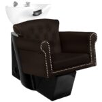 Mobiletto Per Lavaggio Barbiere Gabbiano Berlin Marrone
