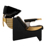 Mobiletto Per Lavaggio Barbiere Gabbiano Marcus Gold Black 1