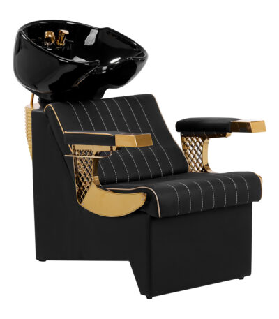 Mobiletto Per Lavaggio Barbiere Gabbiano Marcus Gold Black