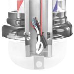 Plafoniera Illuminata Da Barbiere Bb-02 Argento Grande 2