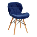 Poltrona Cosmetica 4Rico Qs-186 In Velluto Blu Navy