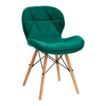 Poltrona Cosmetica 4Rico Qs-186 Velluto Verde