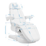 Poltrona Cosmetica Azzurro Lux 3M Bianca Con Riscaldamento 14
