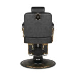Poltrona Da Barbiere Gabbiano Boss Hd Old Leather Nera 3