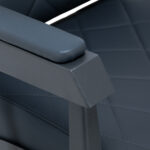 Poltrona Da Barbiere Gabbiano Bruno Con Struttura In Grafite Grafite 5