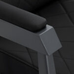 Poltrona Da Barbiere Gabbiano Bruno Con Struttura In Grafite Nero 5