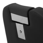 Poltrona Da Barbiere Gabbiano Bruno Con Struttura In Grafite Nero 9