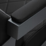 Poltrona Da Barbiere Gabbiano Bruno Con Struttura In Grafite Nero 14