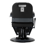 Poltrona Da Barbiere Gabbiano Bruno Con Struttura In Grafite Nero 4